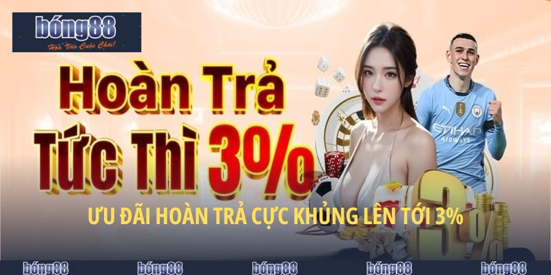 Ưu đãi hoàn trả dành riêng cho các hội viên thân thiết của BONG88