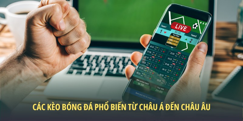 Các kèo bóng đá phổ biến từ Châu Á đến Châu Âu