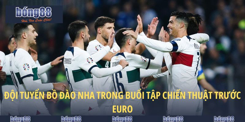 Đội tuyển Bồ Đào Nha trong buổi tập chiến thuật trước Euro