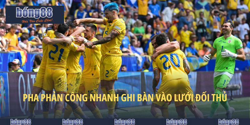 Pha phản công nhanh ghi bàn vào lưới đối thủ 